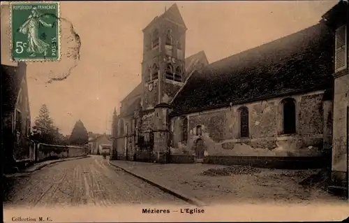 Ak Mézières sur Seine Yvelines, Kirche