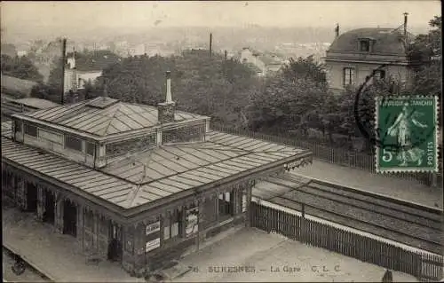 Ak Suresnes Hauts de Seine, La Gare