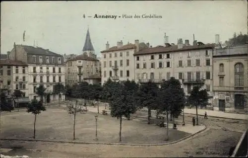 Ak Annonay Ardeche, Place des Cordeliers