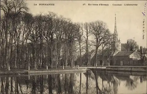 Ak Conches en Ouche Eure, L'Abreuvoir