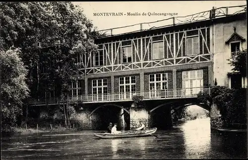 Ak Montevrain Seine et Marne, Moulin de Quincangrogne
