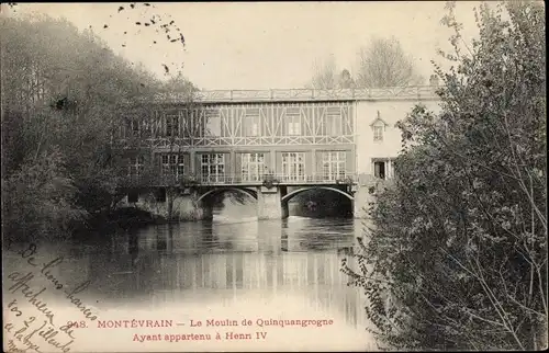 Ak Montevrain Seine et Marne, Moulin de Quinquangrogne