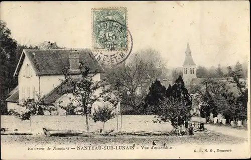 Ak Nanteau sur Lunain Seine et Marne, Teilansicht