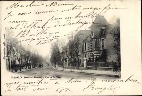 Ak Nangis Seine et Marne, Rue de la Gare