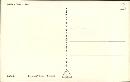 Ak Roma Rom Lazio, Carro a Vino