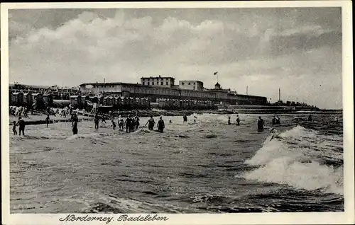 Ak Norderney in Ostfriesland, Badeleben