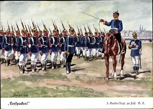 Regiment Künstler Ak Döbrich Steglitz, 3. Garde Regiment zu Fuß, Torfpacken