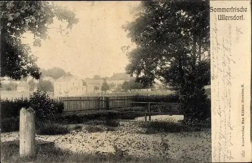 Ak Ullersdorf Radeberg, Ortspartie