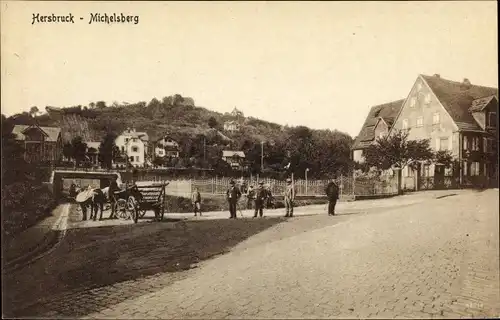 Ak Hersbruck in Mittelfranken, Michelsberg, Straßenpartie