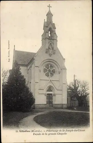 Ak Villedieu Maine et Loire, Pélerinage de St. Joseph du Chéne