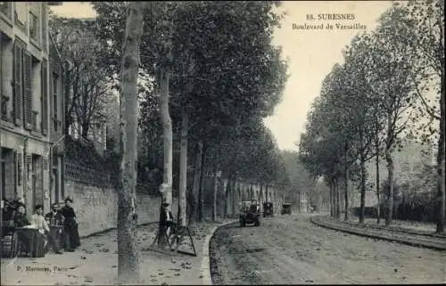 Ak Suresnes Hauts de Seine, Boulevard de Versailles