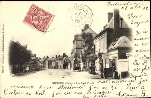 Ak Breteuil Eure, Rue Paul d'Urcle