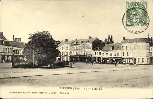 Ak Breteuil Eure, Place du Marche