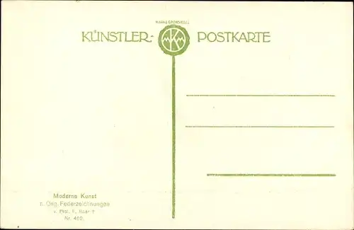 Künstler Ak Baer, F., Landschaft mit Kutsche