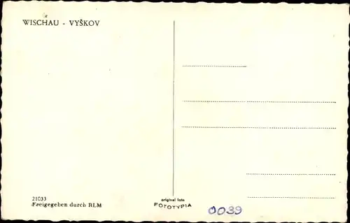 Ak Vyškov Wischau Südmähren, Mariensäule