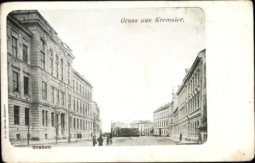 Ak Kroměříž Kremsier Region Zlin, Graben