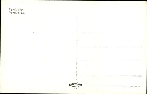 Ak Pardubice Pardubitz Stadt, Ortspartie, Josef Hybski