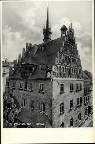 Ak Pößneck in Thüringen, Rathaus