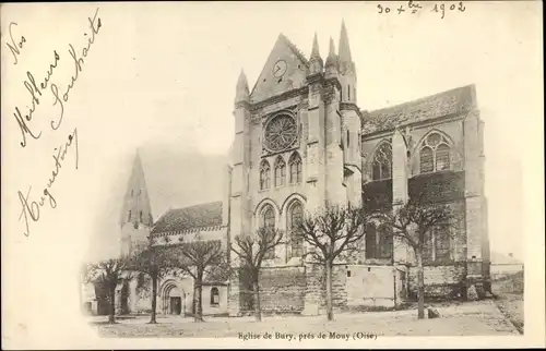 Ak Bury Oise, Kirche