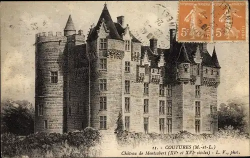 Ak Coutures Brissac Loire Aubance Maine et Loire, Château Montsabert