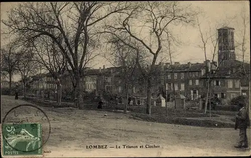 Ak Lombez Gers, Le Trianon et Clocher