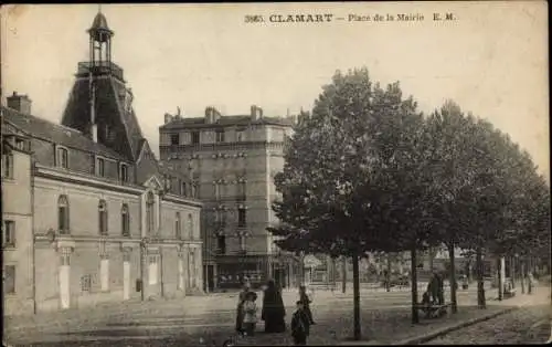 Ak Clamart Hauts de Seine, Place de la Mairie
