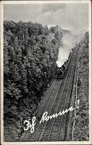 Ak Ich komme, Deutsche Eisenbahn, Dampflok