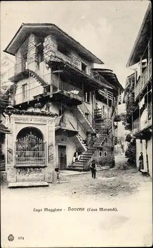 Ak Baveno Piemont, Lago Maggiore, Casa Morandi