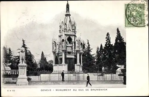 Ak Genève Genf Stadt, Monument du Suc de Brunswick