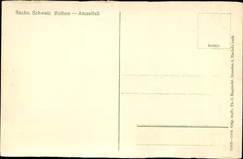 Ak Rathen an der Elbe Sächsische Schweiz, Amselfall