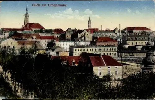 Ak Großenhain Sachsen, Teilansicht, Kirche