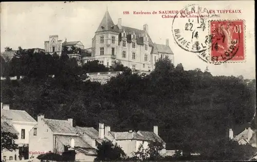 Ak Saumur Maine et Loire, Les Tuffeaux, Château du Chènehutte