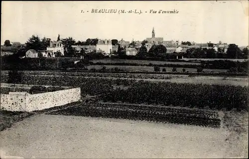 Ak Beaulieu sur Layon Maine et Loire, Teilansicht