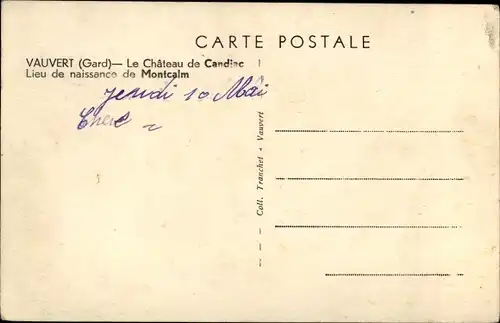 Ak Vauvert Gard, Château de Cantine