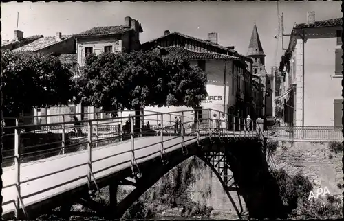 Ak L'Isle en Dodon Haute Garonne, La Passerelle