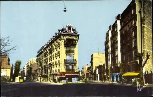 Ak Clamart Hauts de Seine, Le Carrefour, Rue Jean Jaurès