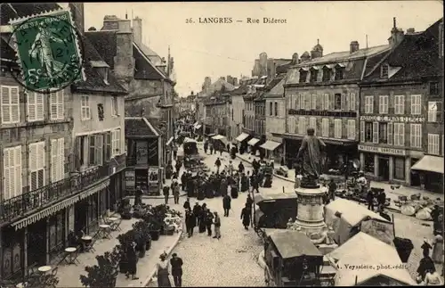 Ak Langres Haute Marne, Rue Diderot