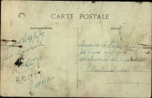 Ak Langres Haute Marne, Place Diderot, Denkmal