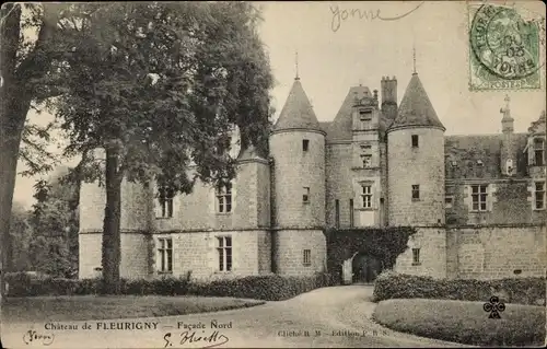 Ak Fleurigny Yonne, Le Chateau