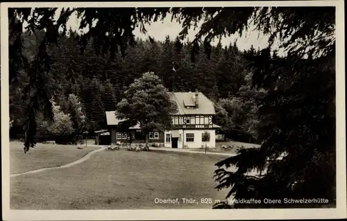 Ak Oberhof im Thüringer Wald, Waldkaffee Obere Schweizerhütte