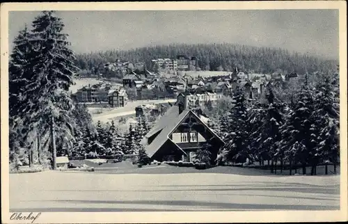 Ak Oberhof im Thüringer Wald, Panorama, Winter