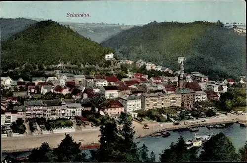 Ak Bad Schandau Sächsische Schweiz, Gesamtansicht