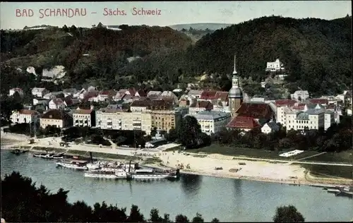 Ak Bad Schandau Sächsische Schweiz, Gesamtansicht