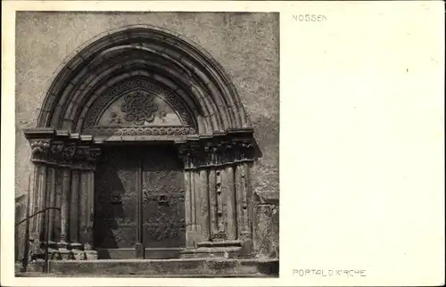 Ak Nossen Meißen, Portal der Kirche