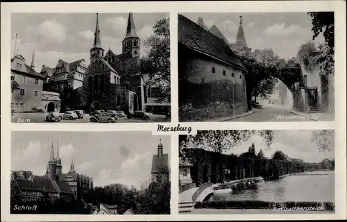 Ak Merseburg an der Saale, Dom, Krummes Tor, Schloss, Gotthardteich