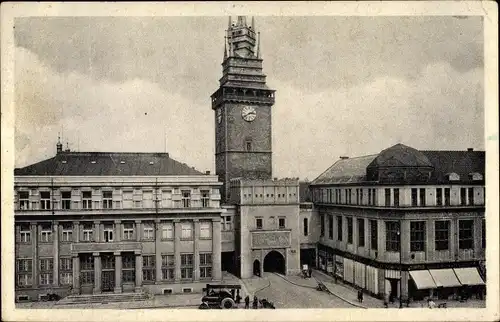Ak Pardubice Pardubitz Stadt, Teilansicht, Turm