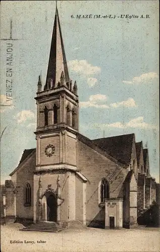 Ak Mazé Maine-et-Loire, Kirche