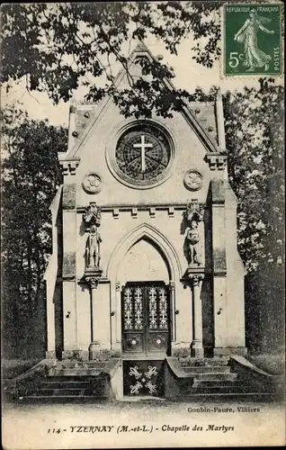 Ak Yzernay Maine et Loire, Chapelle des Martyrs