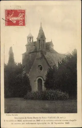 Ak Vaillé Maine et Loire, Heiligtum Notre Dame, Kapelle