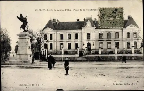 Ak Cholet Maine et Loire, Lycée de Jeunes Filles, Place de la République